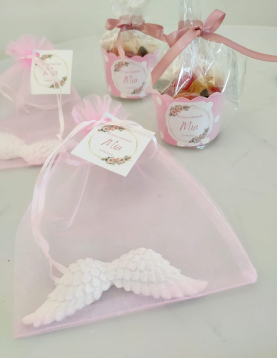 Lembrança de Batizado – Asinhas de Anjo com Guloseimas