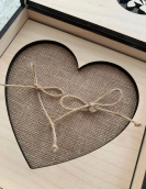 Porta Alianças em Madeira Personalizado com Gravação a Laser