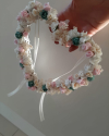 Porta Alianças Floral Artesanal com Flores em Tons Suaves